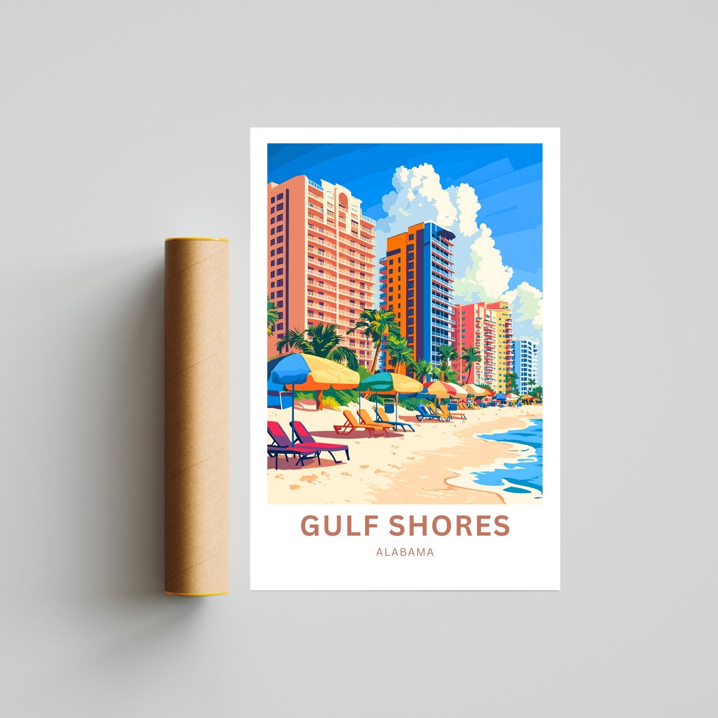 Gulf Shores Travel Print - Coastal Haven