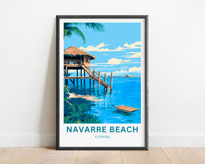 Navarre Beach Travel Poster - Serene Waters