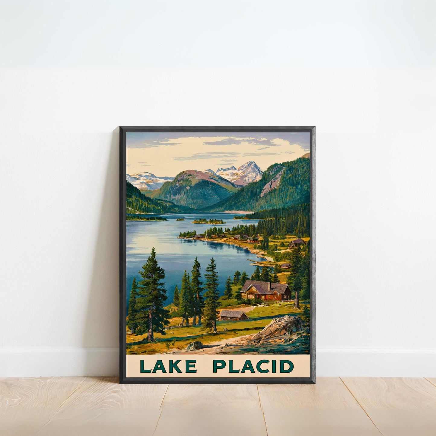 Lake Placid Vintage Travel Poster