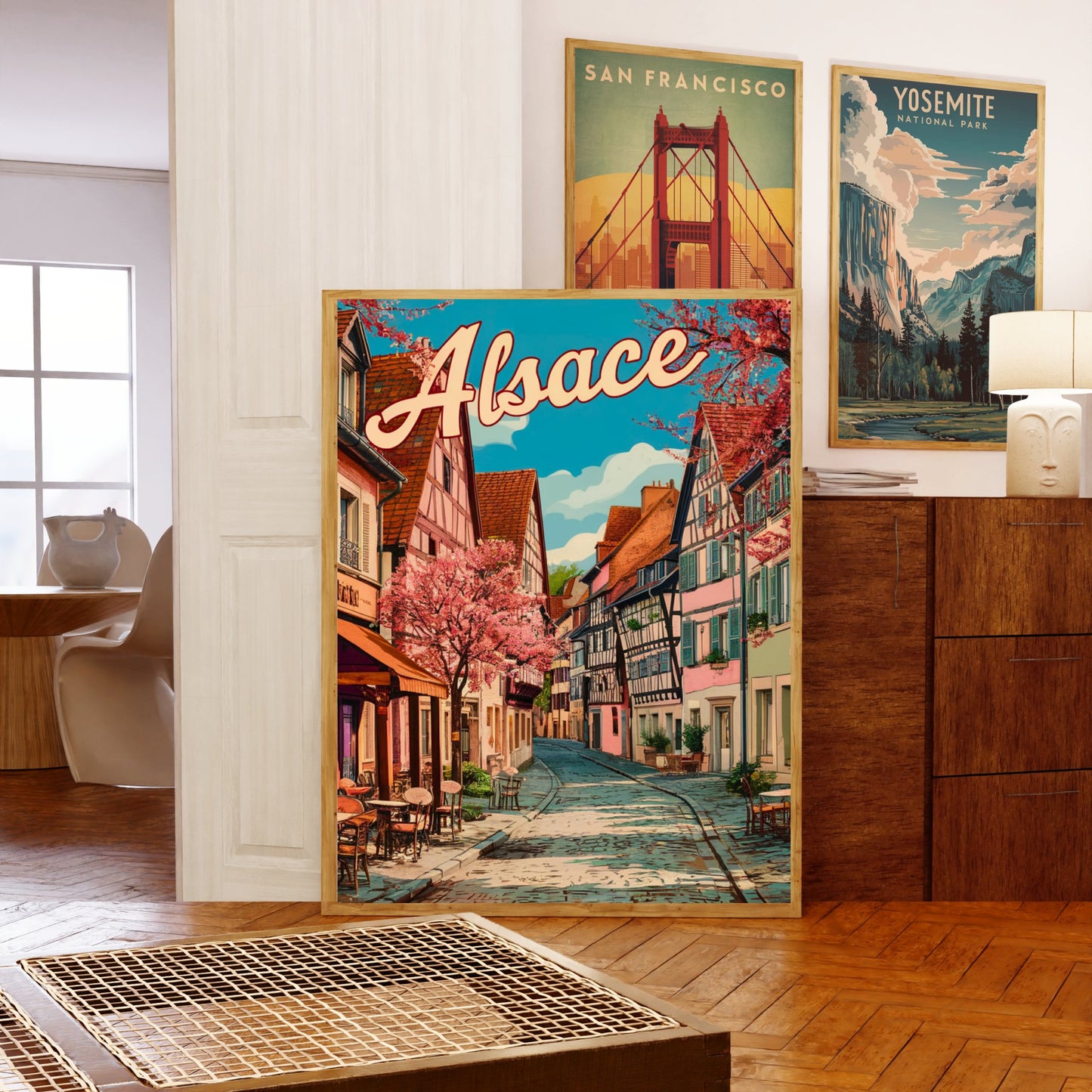 Alsace Vintage Travel Poster