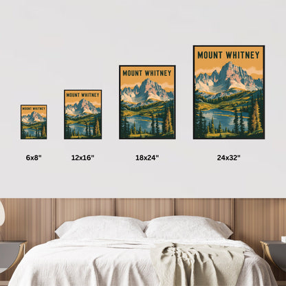 Mount Whitney Vintage Travel Poster - Timeless Sierra Nevada Beauty