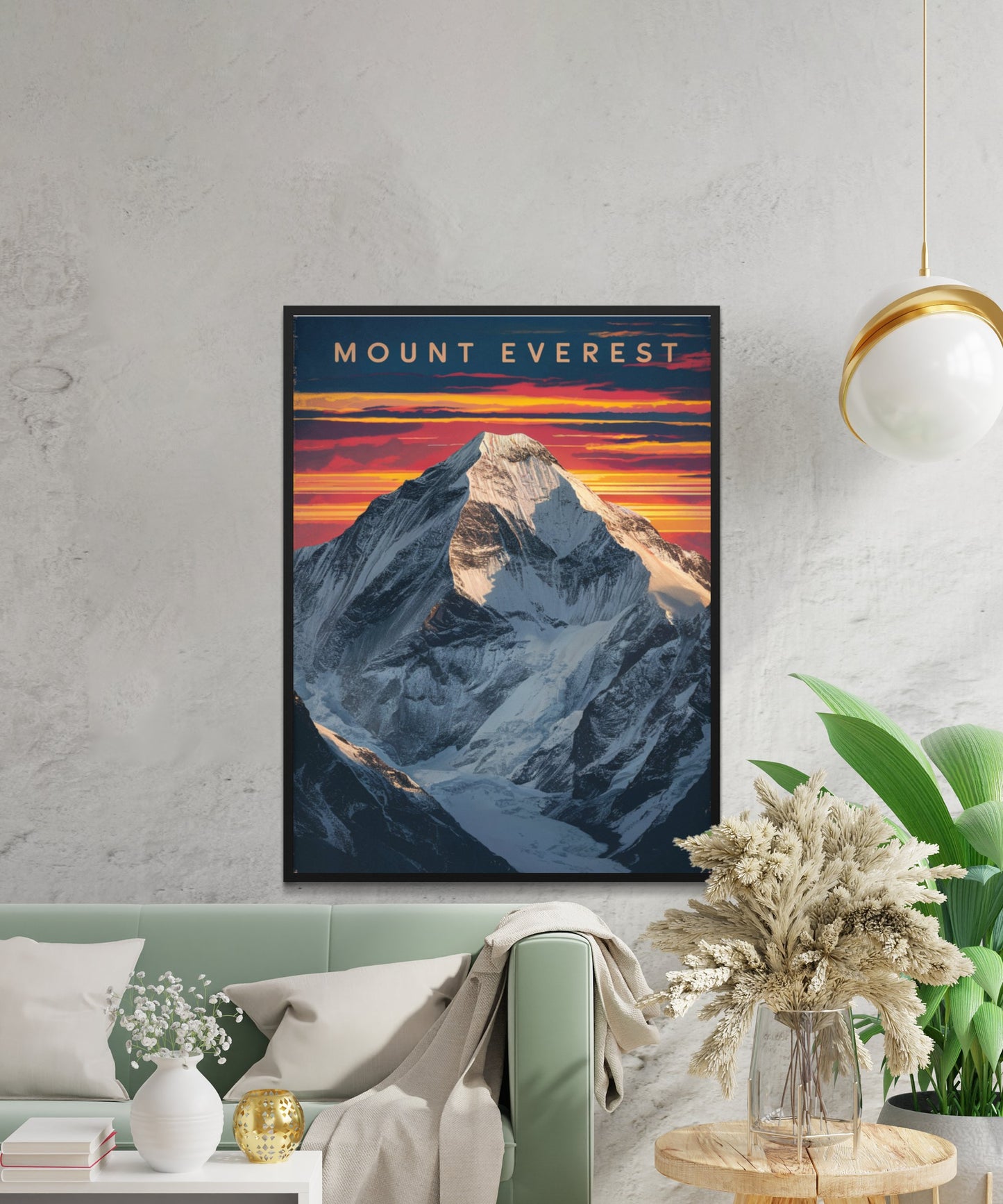 Mount Everest Vintage Travel Poster - Snow-Capped Wonder