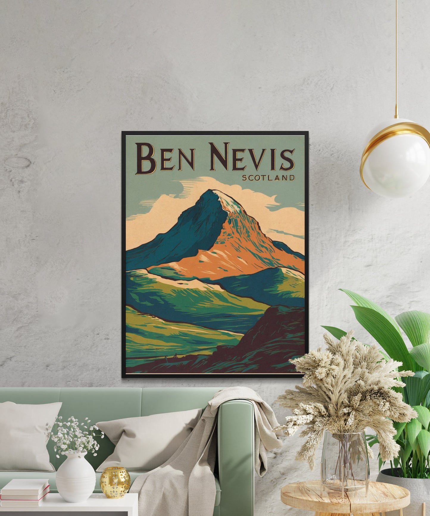 Ben Nevis Vintage Travel Poster