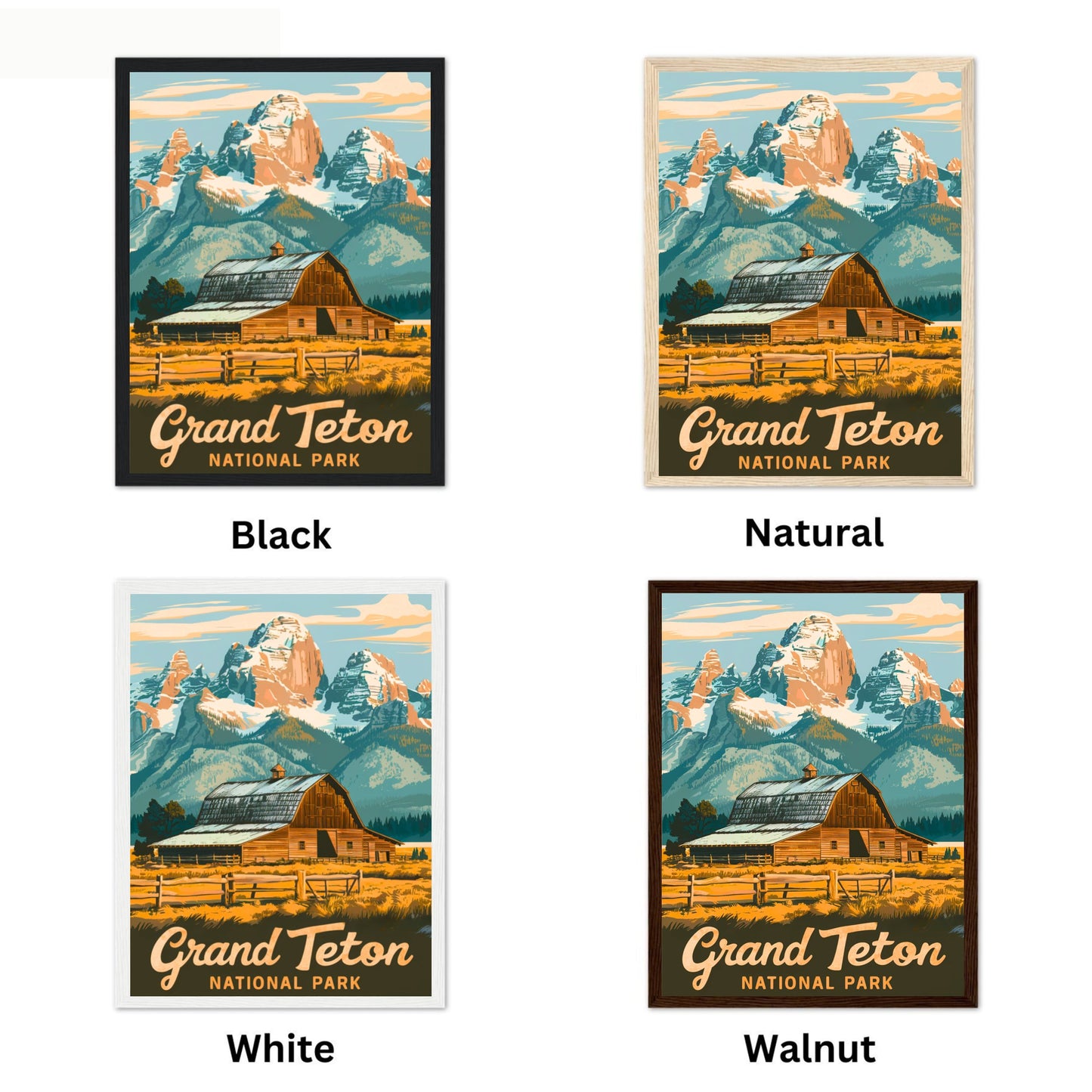 Grand Teton Vintage Travel Poster - Mountain Splendor