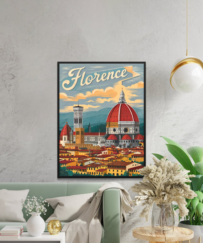 Florence Vintage Travel Poster - Historic Beauty