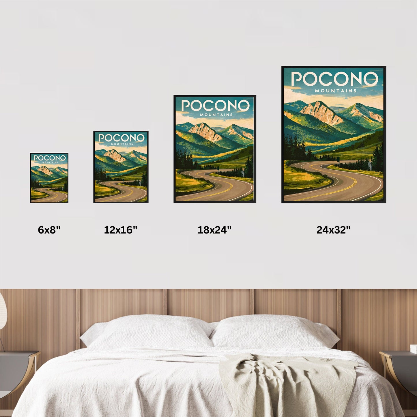 Pocono Mountains Vintage Travel Poster - Adventure Retreat