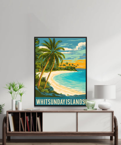 Whitsunday Vintage Travel Poster - Tropical Paradise