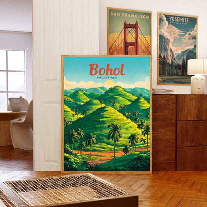 Bohol Vintage Travel Poster