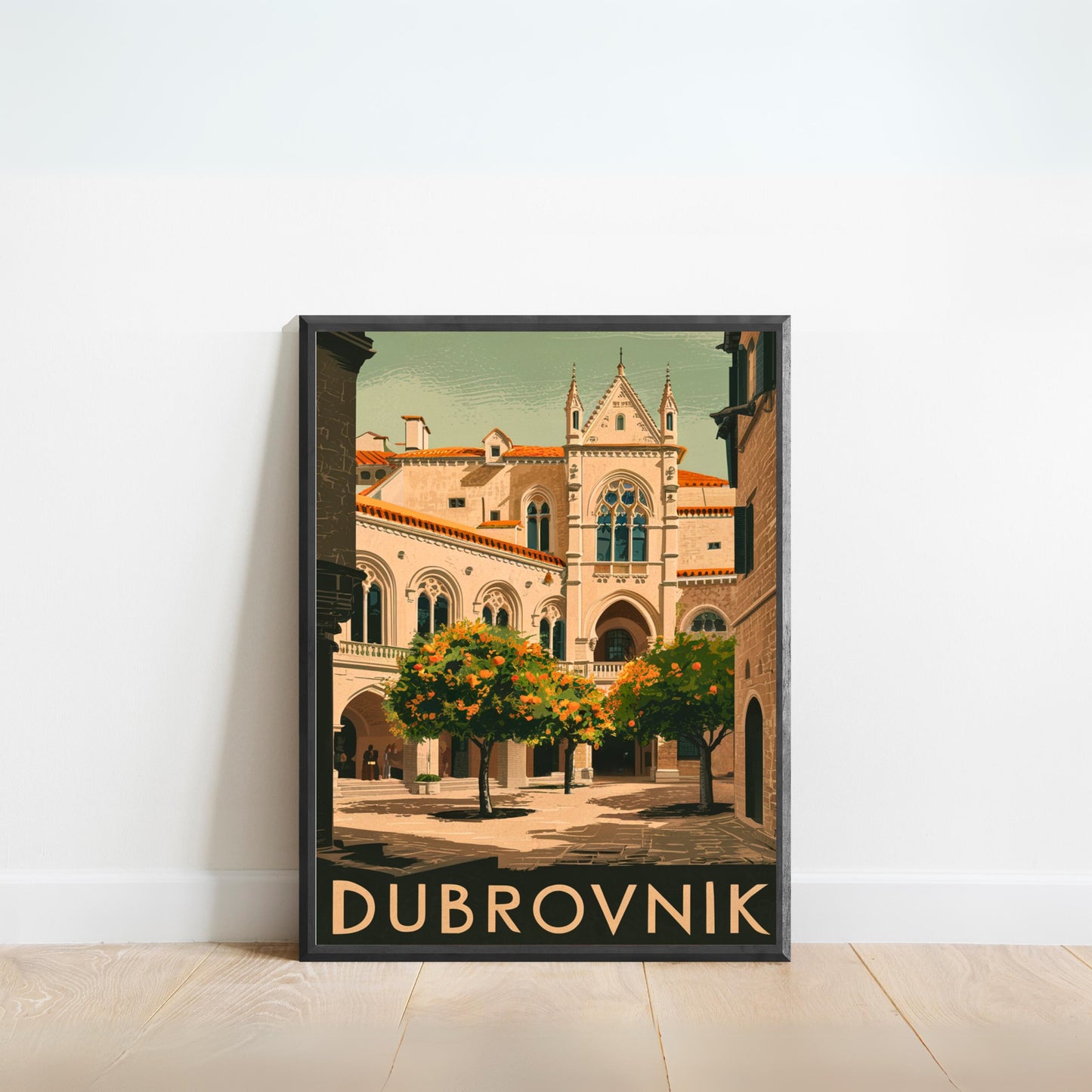 Dubrovnik Vintage Travel Poster - Timeless Adriatic Gem