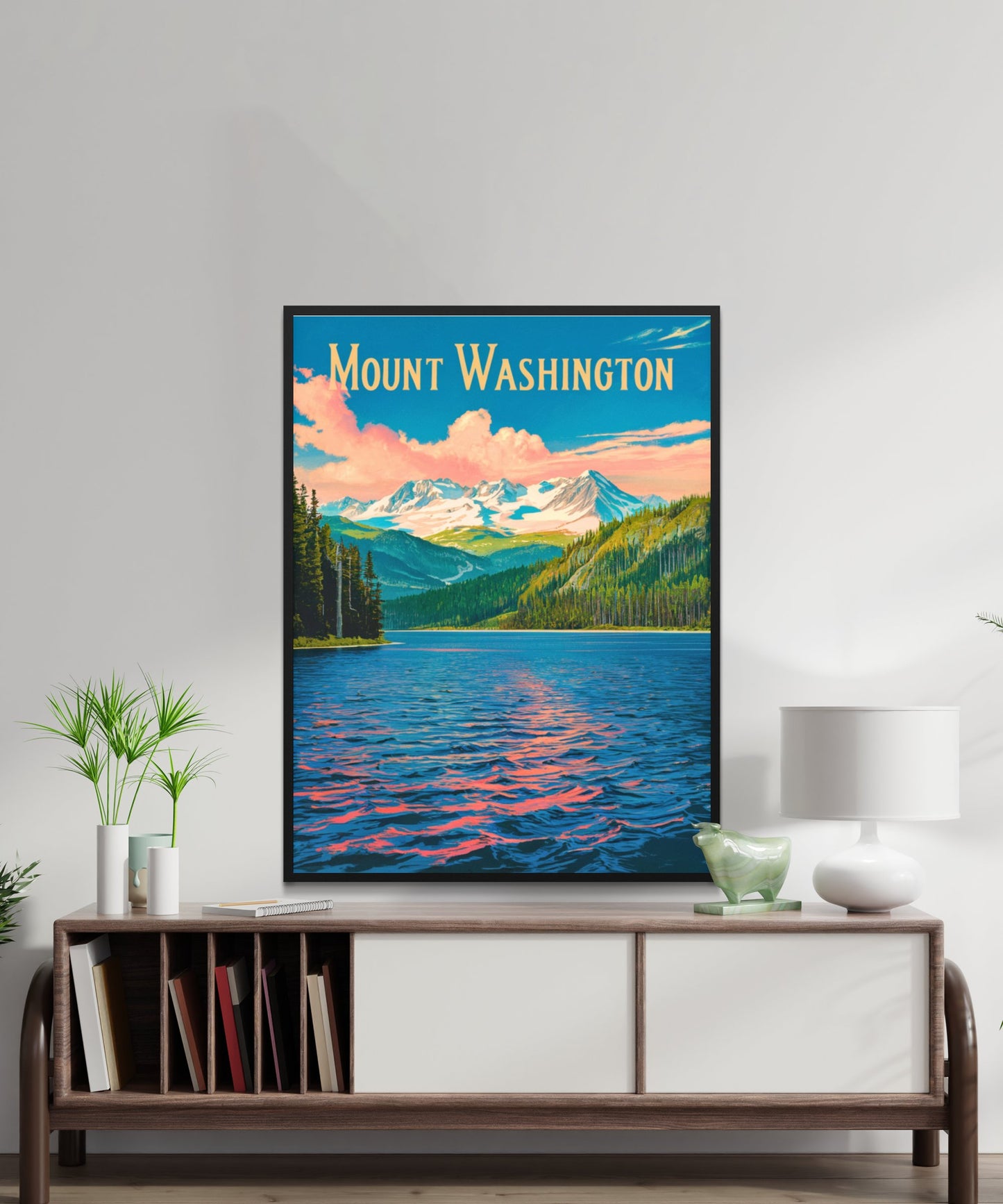 Mount Washington Vintage Travel Poster - Summit Serenity