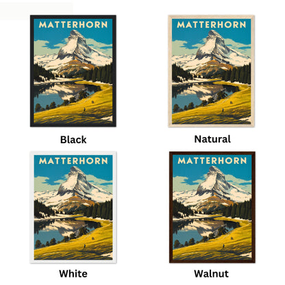 Matterhorn Vintage Travel Poster - Iconic Alpine Peaks