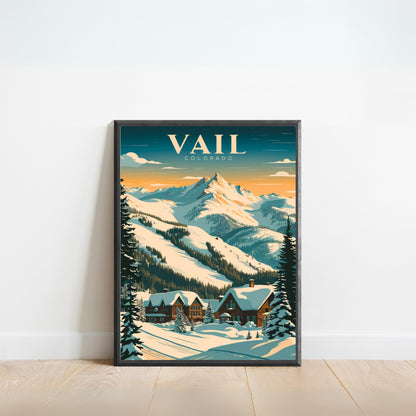 Vail Mountain Vintage Travel Poster