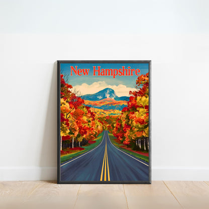 New Hampshire Vintage Travel Poster - Mountains, Lakes, and Heritage