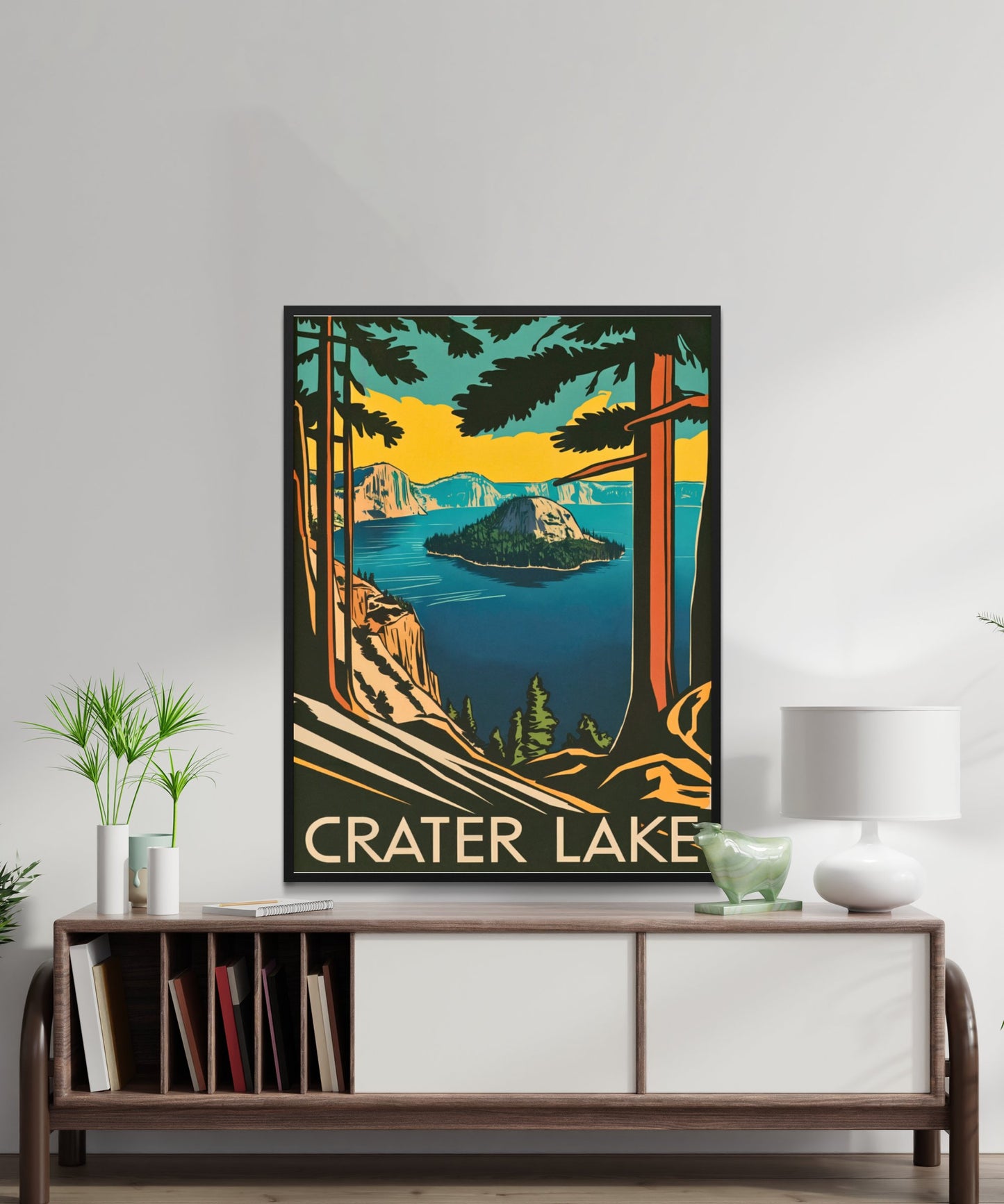 Crater Lake  Vintage Travel Poster