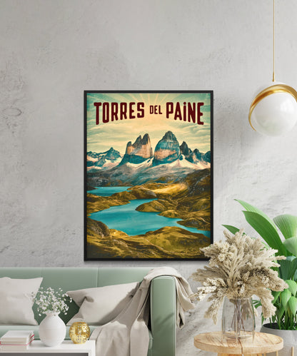 Torres del Paine Vintage Travel Poster - Timeless Beauty