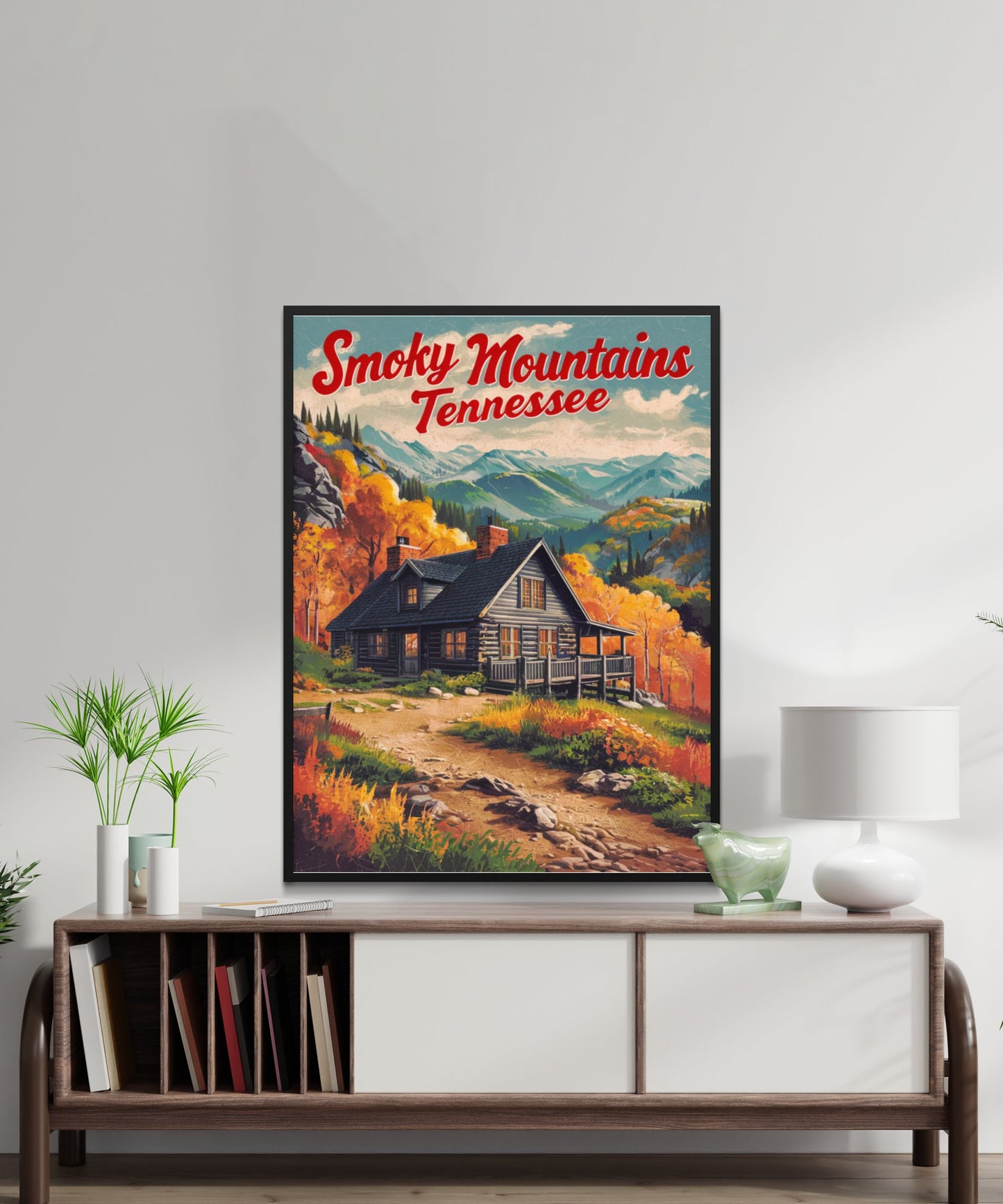 Smoky Mountains Vintage Travel Poster