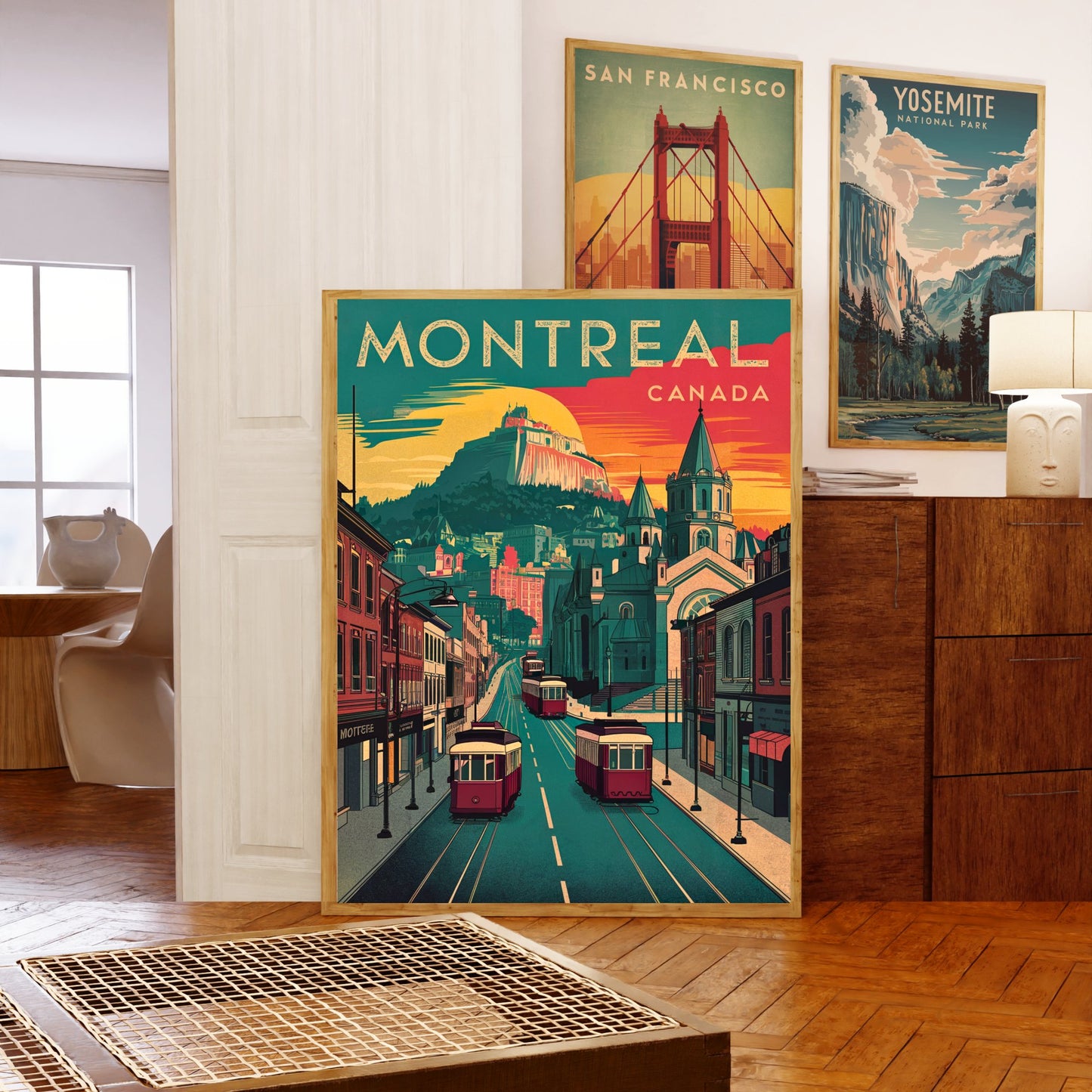 Montreal Vintage Travel Poster - Heart of Québec