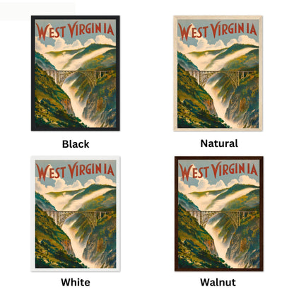 West Virginia Vintage Travel Poster