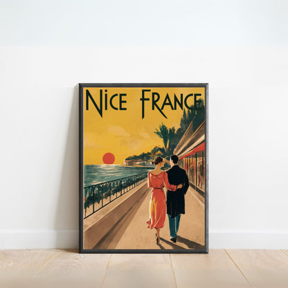 Nice Vintage Travel Poster - Mediterranean Sunshine