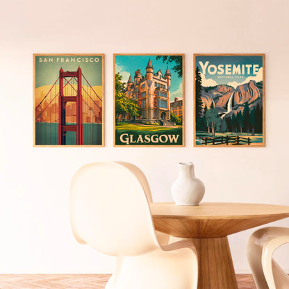 Glasgow Vintage Travel Poster - Art Scene