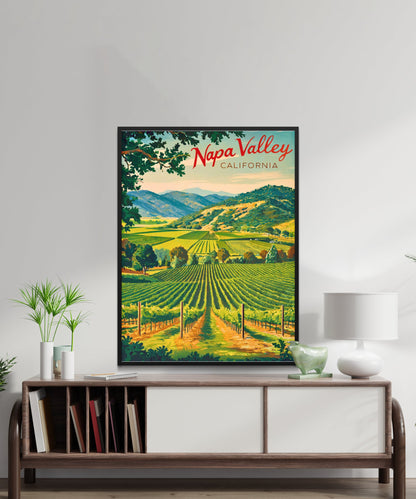 Napa Valley Vintage Travel Poster