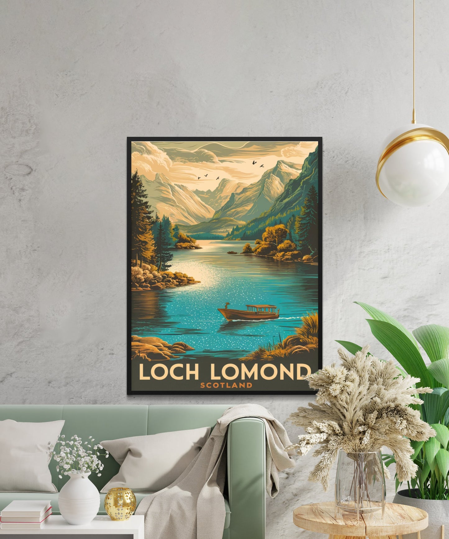 Loch Lomond Vintage Travel Poster