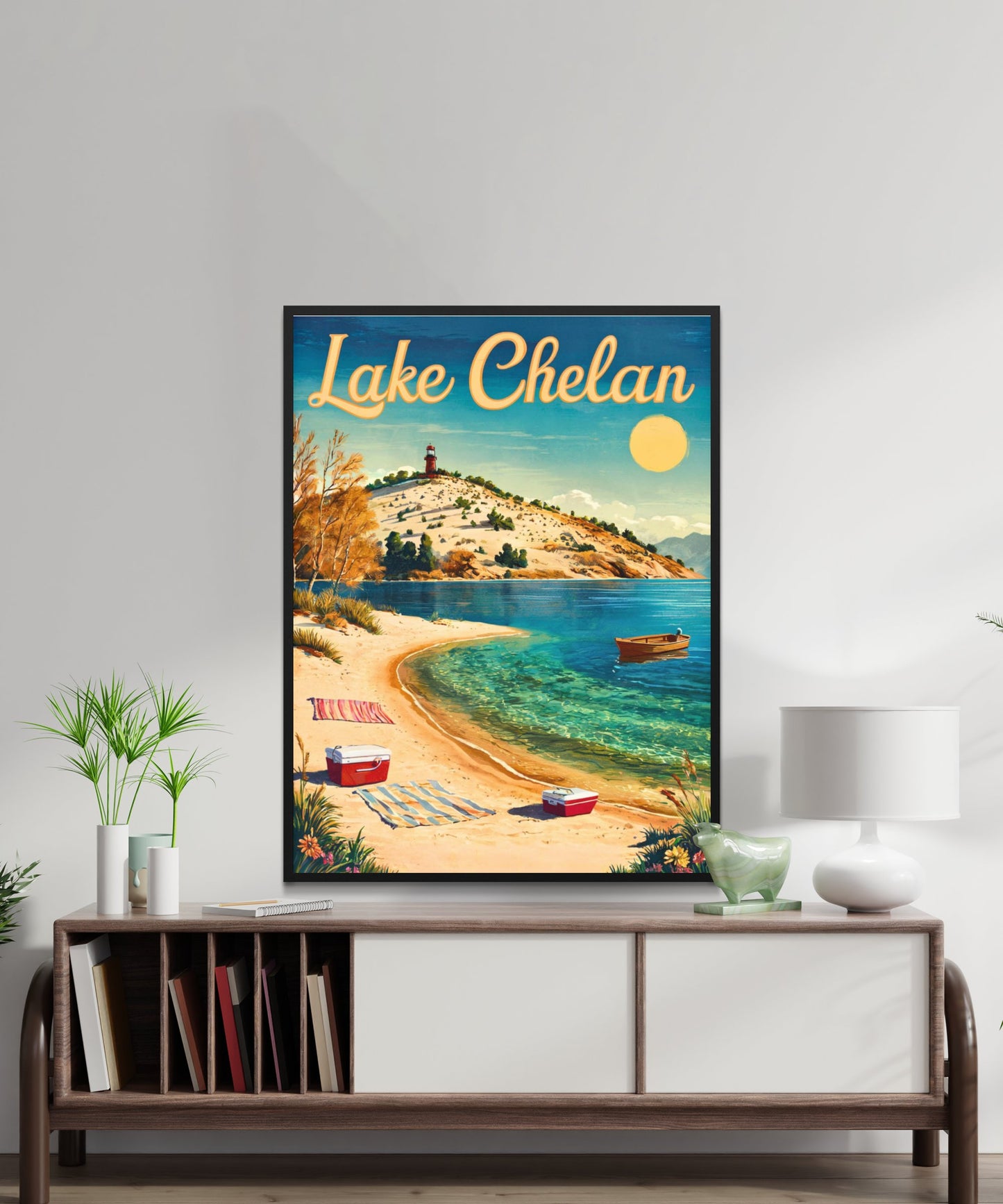 Lake Chelan Vintage Travel Poster