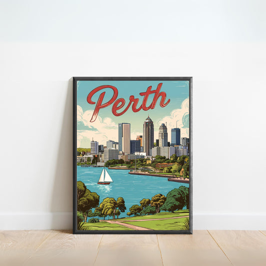 Perth Vintage Travel Poster