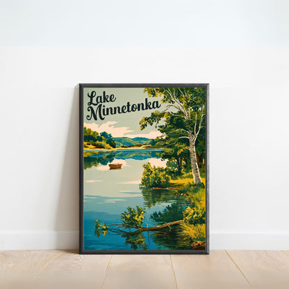 Lake Minnetonka Vintage Travel Poster - Timeless Minnesota Splendor