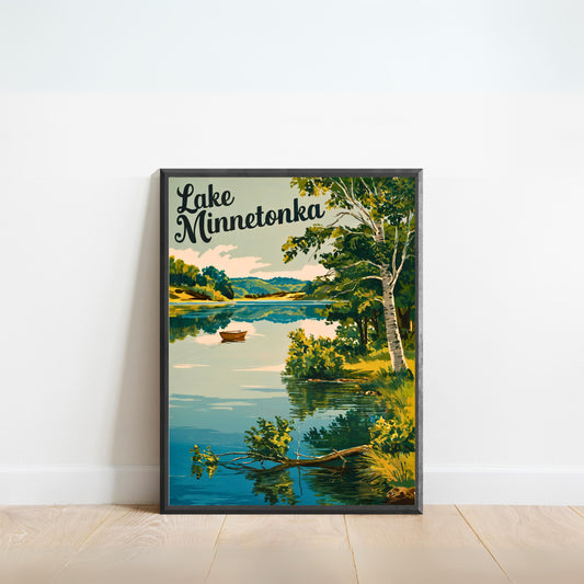 Lake Minnetonka Vintage Travel Poster - Timeless Minnesota Splendor