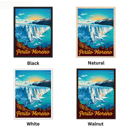 Perito Moreno Glacier Vintage Travel Poster -  The Majestic Glacier of Patagonia