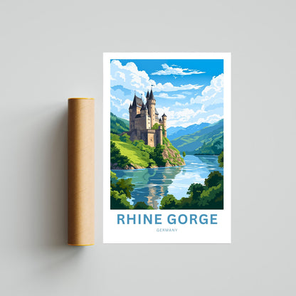 Rhine Gorge Travel Poster