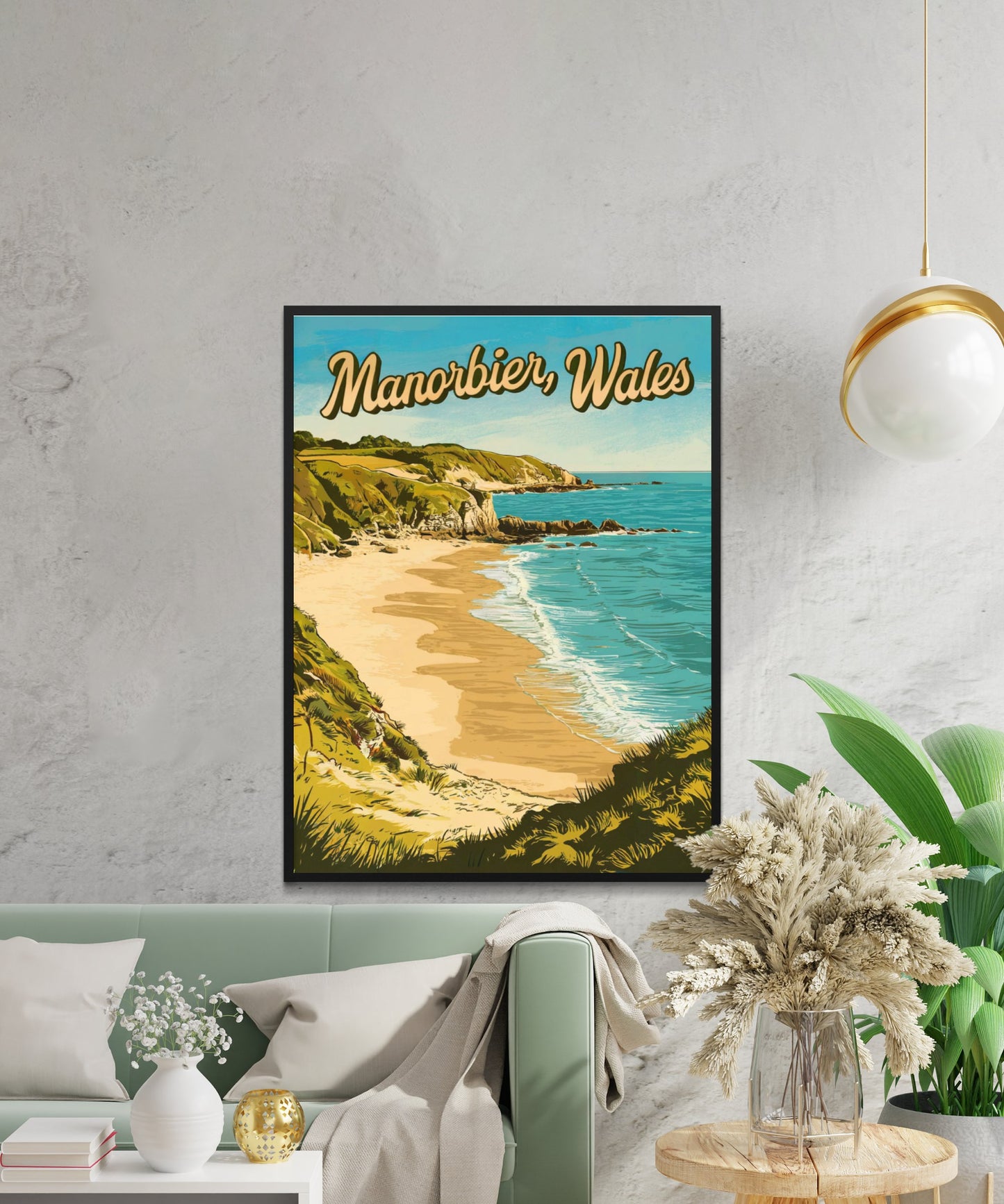 Manorbier Vintage Travel Poster