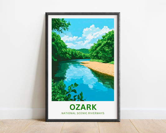 Ozark National Scenic Riverways Travel Poster - Missouri River