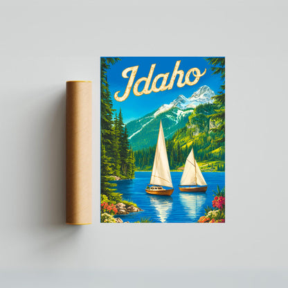 Idaho Vintage Travel Poster