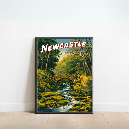 New Castle Vintage Travel Poster - Colonial Roots