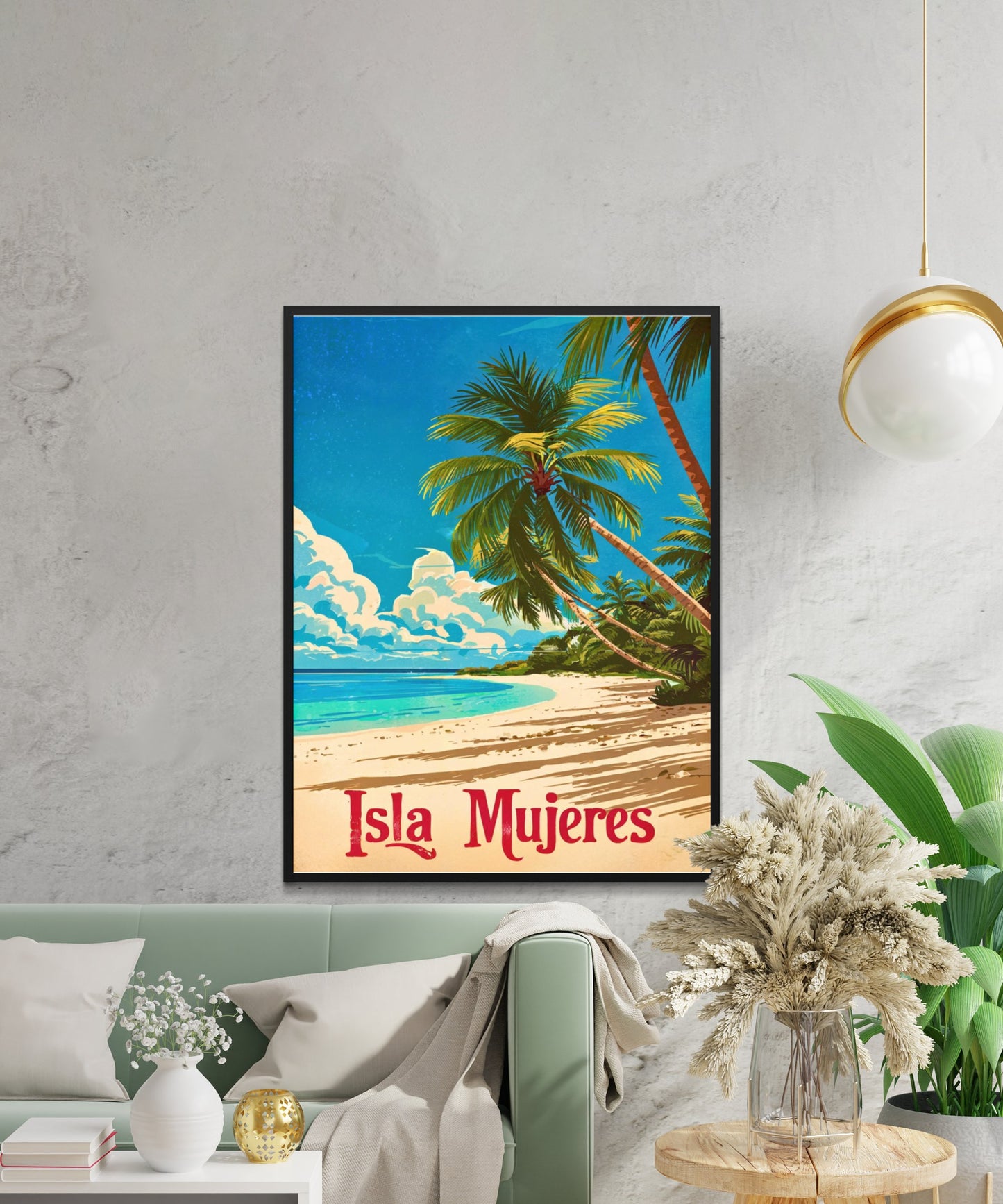 Isla Mujeres Vintage Travel Poster