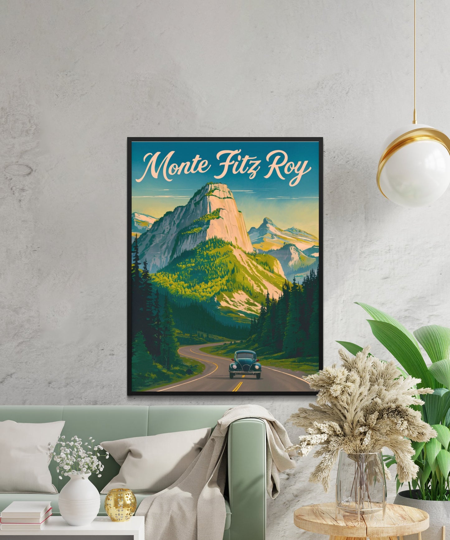 Monte Fitz Roy Vintage Travel Poster