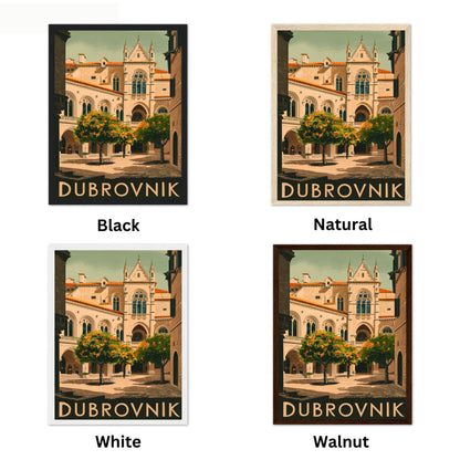 Dubrovnik Vintage Travel Poster - Timeless Adriatic Gem