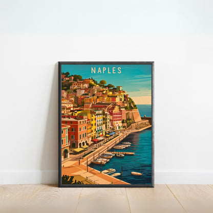 Naples Vintage Travel Poster - Historic Italian City