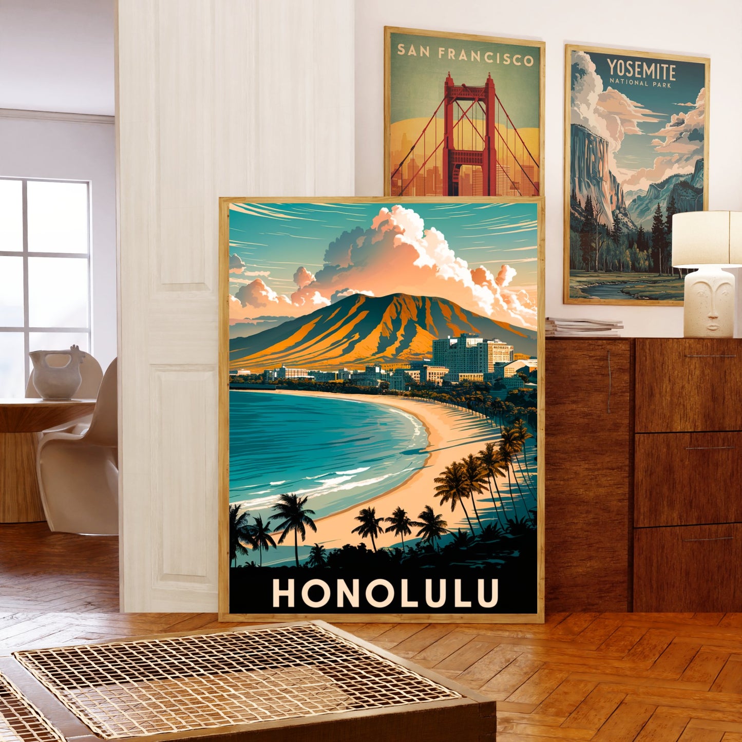 Honolulu Vintage Travel Poster