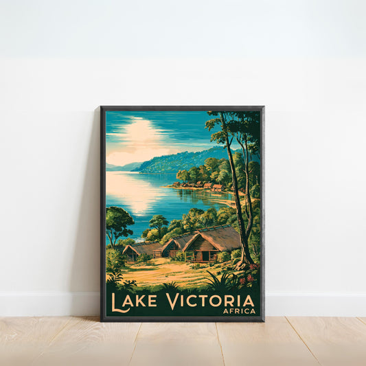 Lake Victoria Vintage Travel Poster - Gateway to African Wonders