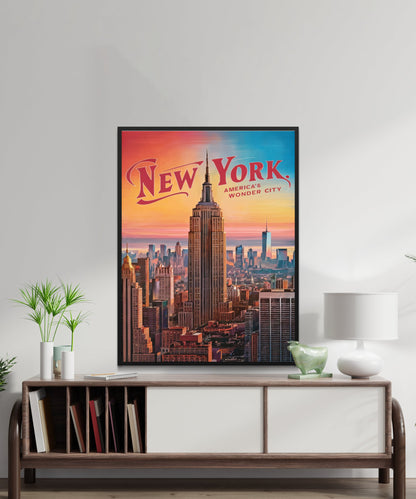 New York Vintage Travel Poster