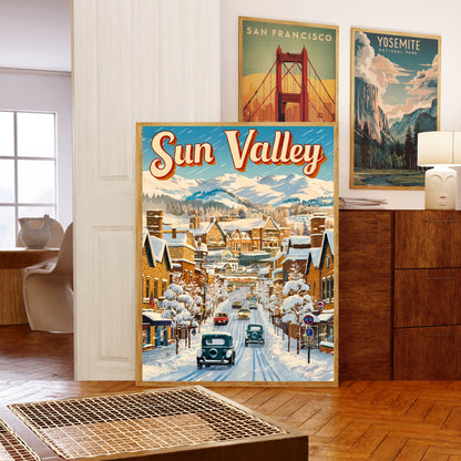 Sun Valley Vintage Travel Poster