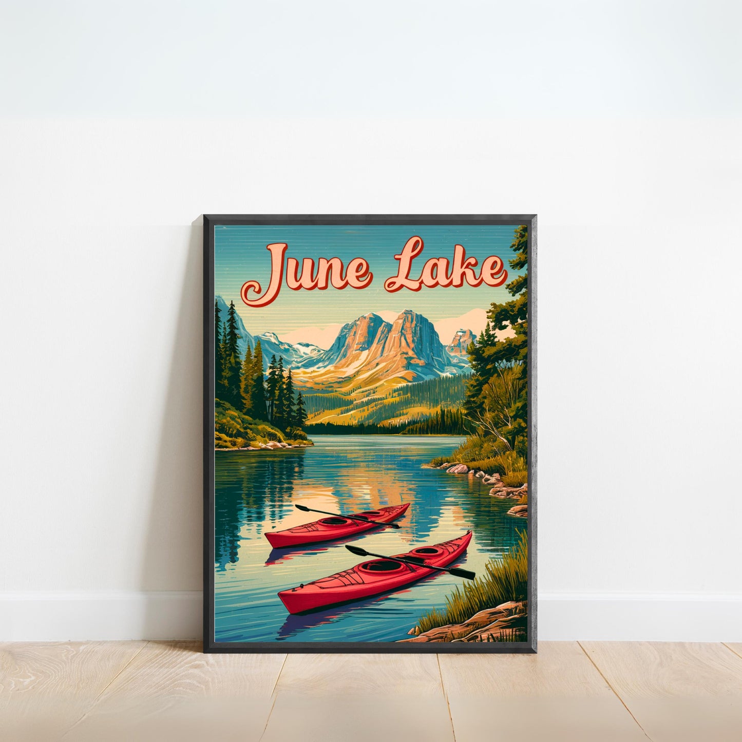 June Lake Vintage Travel Poster