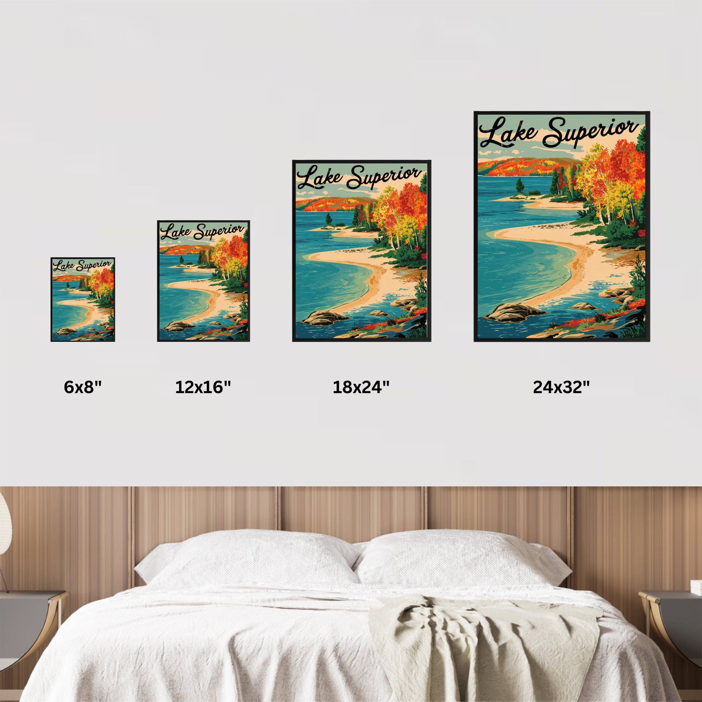 Lake Superior Vintage Travel Poster - North Shore Serenity