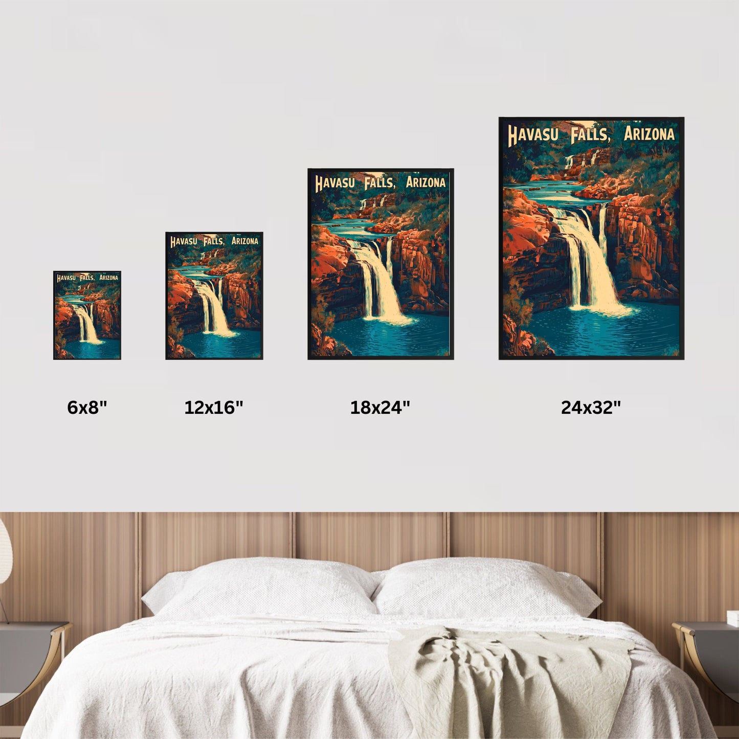 Havasu Falls Vintage Travel Poster - Hidden Gem of the Grand Canyon