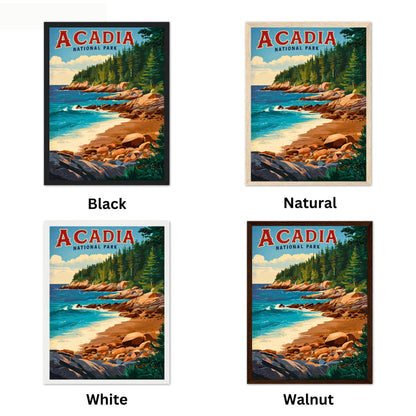 Acadia Vintage Travel Poster - National Park