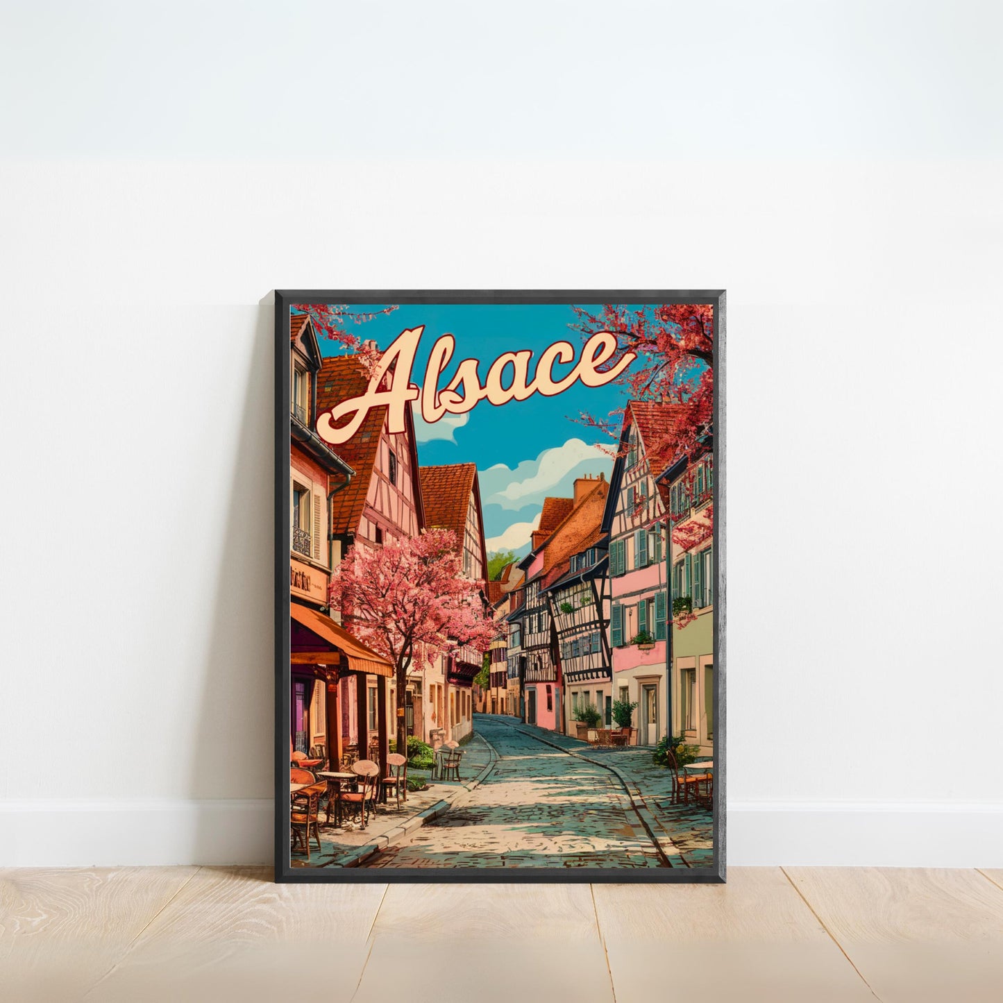 Alsace Vintage Travel Poster