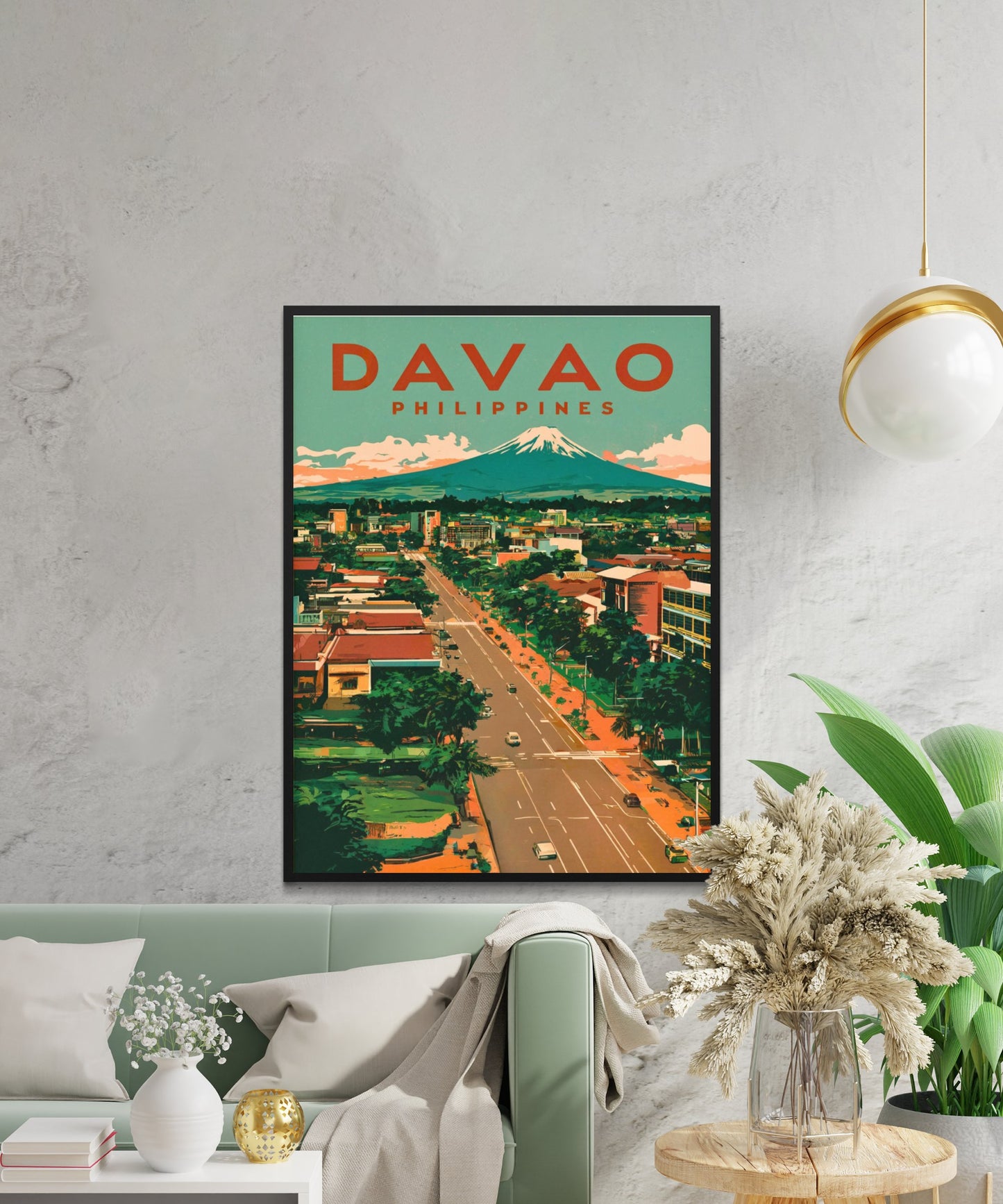 Davao Vintage Travel Poster - Timeless Tropical Escape